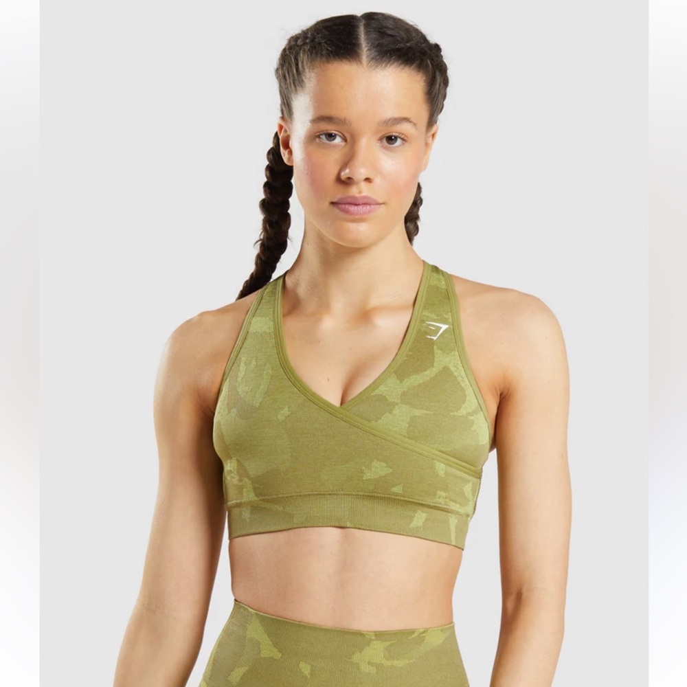 Olive Green Sports Bra